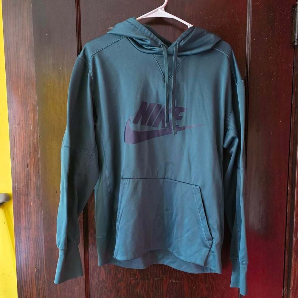 Nike Hoodie Size M Green Purple Pullover Sweatshirt